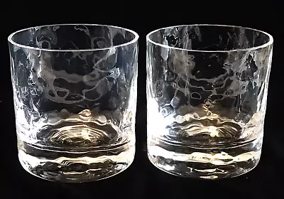 Buy 2 Dartington Crystal Oval Whiskey Glasses Tumblers Old Fashioned Rippled Dimpled • 14.50£