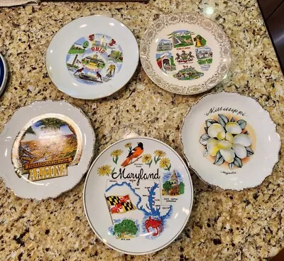 Buy VTG Lot Of 5 Ceramic Souvenir Collectible Plates OH AZ MS PA Maryland • 24.09£