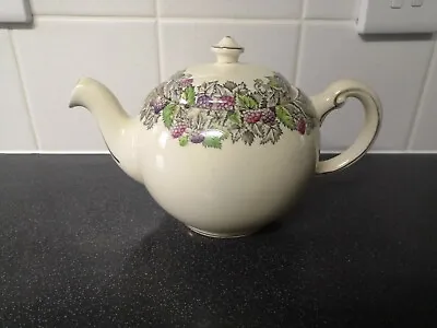 Buy Gorgeous Vintage 1940s Adderley Cream Floral Gold Trim Round Style China Teapot • 24.95£