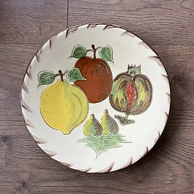 Buy Vintage Puigdemont Spanish Art Pottery Wall Plaque, Charger, Fruit & Pomegranate • 19.99£