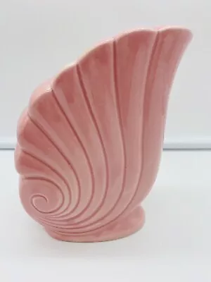 Buy Vintage Pottery Pink Nautilus Shell Cornucopia Planter Vase 6  • 17.09£