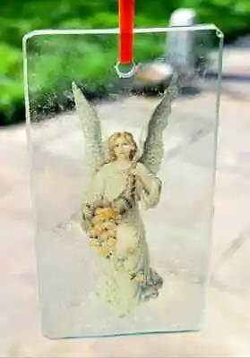 Buy Angel - Suncatcher Hanging Stained Glass Kiln Fired Piece Angels Gift Decoration • 20£