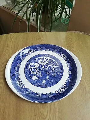 Buy Vintage Wood & Sons Willow Cake/sandwich Plates 9.5  Blue White Transfer Superb  • 3.95£