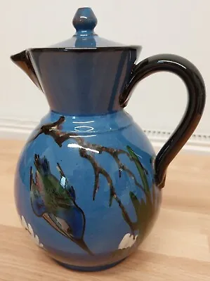 Buy Vintage Torquay Pottery Watcombe Lidded Coffee Pot Kingfisher • 10£