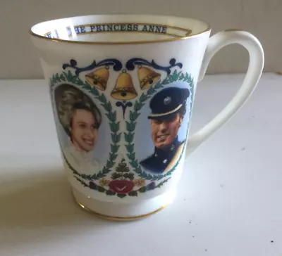 Buy 'Aynsley' Bone China Mug: HRH Princess Anne & Capt. Mark Phillips 1973 • 1.99£