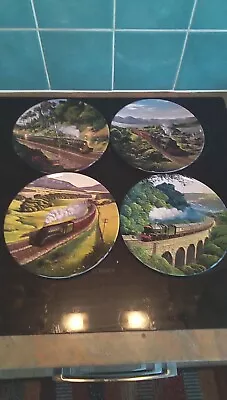 Buy Set Of Four Decorative Plates From Royal Doulton Steam Trains • 9£