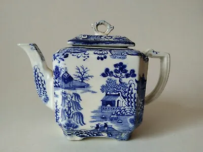 Buy Masons Ironstone Small Blue And White Small Handled Square Teapot AF • 19.99£