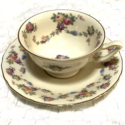 Buy Vintage Thomas Ivory Thomas Bavaria Germany Floral Tea Cup & Saucer Set 0495323 • 30.35£