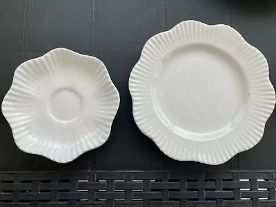 Buy Antique COALPORT White Saucer And Bread Plate • 10£