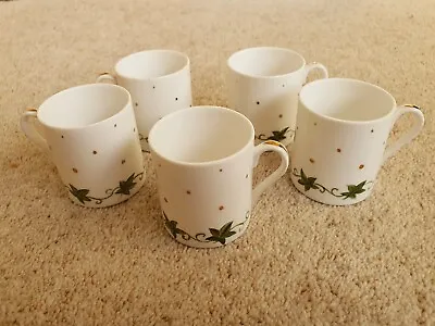 Buy Royal Tuscan Coffee Espresso Cups X 5 Ivy Leaves & Gold Guilt. READ DESCRIPTION • 4£