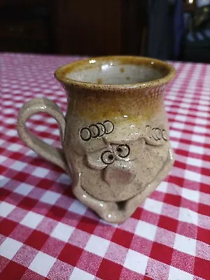 Buy Vintage - Pretty Ugly Pottery - Glazed Handmade Mug - Made In Wales - VGC • 10£