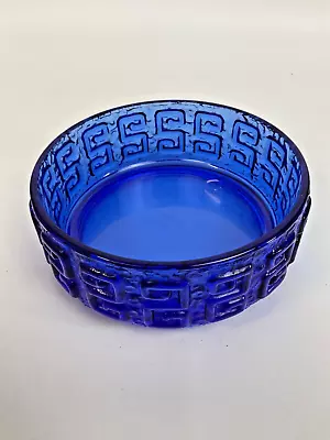 Buy Stunning  Cobalt Blue Glass Riihimaki Bowl • 9.99£
