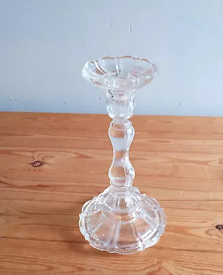 Buy Clear Candle Stick - Pressed Glass Pillar Holder • 2.98£