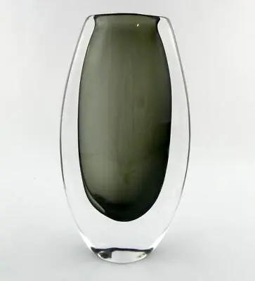 Buy Orrefors Nils Landberg Sommerso Vase Dark Green Black And Clear GOOD CONDITION • 154.92£
