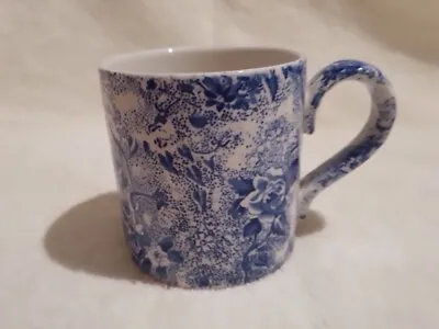Buy New Vintage LAURA ASHLEY Tea Coffee Mug CHINTZWARE  Blue & White Sponged Pattern • 12£