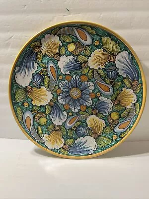 Buy Sicilian Trapani Pottery Hand Painted Wall Hanging Plate Charger Italian 17” • 215.33£
