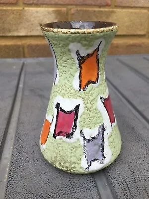 Buy Retro 1950s - 60s West German Pottery Abstract Colour Blocks Vase  506-10 • 12.50£