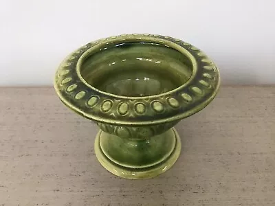 Buy Vintage Holkham Pottery Tiny Green Pedestal Vase  - Classic Collectible Piece • 25£
