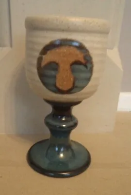 Buy Laugharne Pottery Wales Medieval/Gothic Stoneware Goblet 15 X 7 Cm  • 7.99£