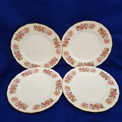Buy Colclough Vintage Floral Wayside  Bone China Set Of 4 Dinner Plates • 12.99£