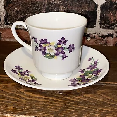 Buy Royal Tuscan  Woodland Violets  Cup And Saucer Fine Bone China Made In England • 15.99£