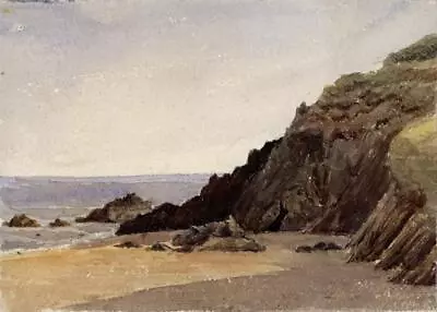 Buy Selina Viscountess Milton Watercolour Painting Porter's Rock Arklow Ireland 1874 • 150£