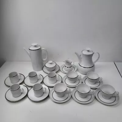 Buy Thomas Germany Tea Coffee Set 26pcs Cup Teapot Sugar Milk Jar Saucer White -WRDC • 7.99£