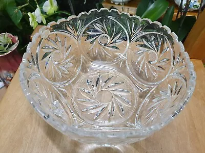 Buy Crystal Vintage Fruit Bowl Size H5  W9 .  New  • 15£