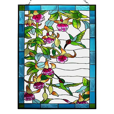 Buy Stained Cat Panel Glass Window Hanging Wall Decor Home Ornaments Parrot Cat  • 12.25£