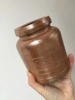 Buy Vintage Brown Salt Glaze Conserving Pot Krumeich Rustic Heavy Stoneware 3/4 L • 12.99£