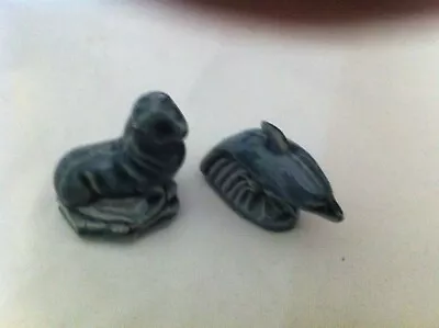 Buy WADE WHIMSIES -. RARE Blue Dolphin And Blue Seal • 6.99£