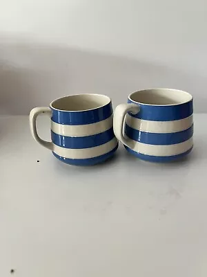 Buy Vintage T G Green Cornishware Blue & White Mug / Cup X 2 - Dart Stamp • 13£