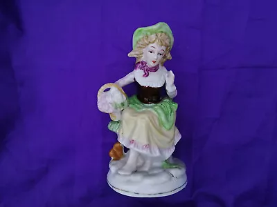 Buy Grafenthal / Dresden Style Porcelain Figurine Of Woman / Girl With Basket • 20£