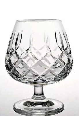 Buy Lead Crystal Cut Glass Body, Plain Stem Foot Brandy Whisky Snifter - 12cm • 5£