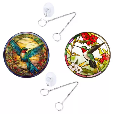Buy  Hummingbird Ornament Acrylic Suncatcher Window Hangings Stained Glass • 15.78£