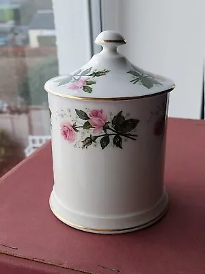 Buy Crown Staffordshire Pink Rose Pattern Fine Bone China Jar With Lid • 4.99£