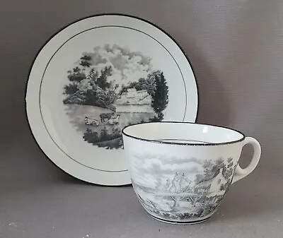 Buy New Hall Bat Printed Pattern 1063 Cup & Saucer 2 1812-18 Pat Preller Collection • 20£
