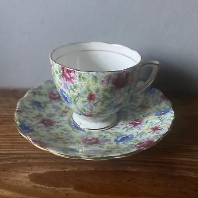 Buy Rosina Bone China Made In England Floral Chintz Cup & Saucer • 6£