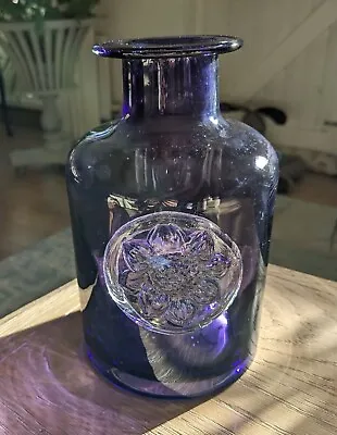 Buy Dartington Glass Vase /Flower Bottle Anemone In Amethyst, Purple 7.5  / 19cm • 27.99£