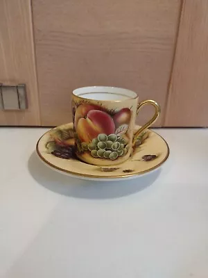 Buy Aynsley Fine Bone China Orchard Gold Demitasse Cup & Saucer • 15£