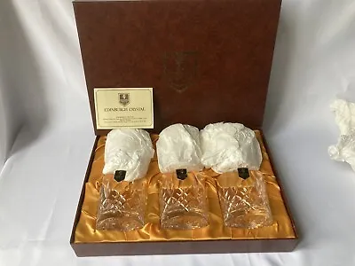 Buy Edinburgh Crystal ,Boxed ,6 Medium Whisky Glasses , Unused , Measures 8 X 8 Cm • 76£