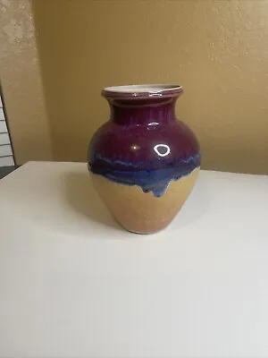 Buy Beautiful Heavy Southwestern Style Art Pottery Vase. Signed. Gloss Glaze 9” • 18.74£
