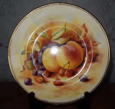 Buy Vintage Hand Painted Plate Signed By D. Wallace Fenton China, 20cm Diameter • 5£