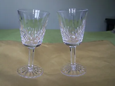 Buy Pair Of WATERFORD Crystal  LISMORE  5 1/2  Or 14 Cm Tall White Wine Glasses • 14.99£