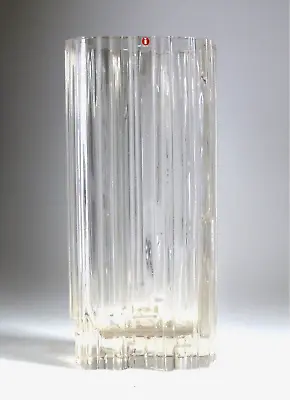 Buy Tapio Wirkkala Iittala Finland Alpina 3570 Ice Glass Vase 29cm, Vintage 1960's • 70£