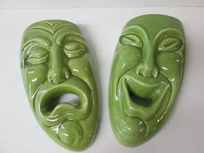 Buy Vintage 1950's Comedy And Tradegy Wall Pocket Vases - 11  • 42.63£