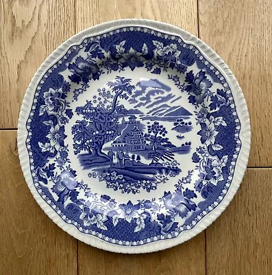 Buy Seaforth Plate, Woods Burslem Blue White English Vintage Pottery • 5£