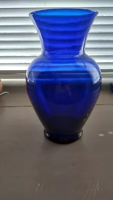 Buy Large Vintage Cobalt Blue Glass Vase • 9.99£