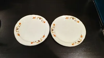 Buy 2 Hall's Superior Quality Dinnerware M-9 Autumn Leaves 6 1/8 In Dia Bread/Butter • 4.69£