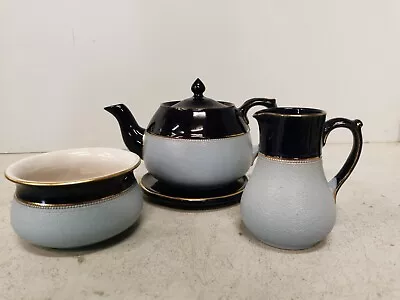 Buy Langley Pottery Two Tone Blue Tea Set • 29.99£